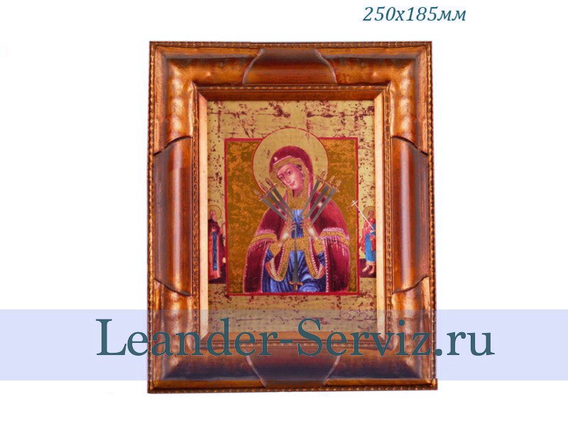 картинка Икона на фарфоре в деревянной раме 250 х185 мм, Семистрельная 20198848-0565 Leander от интернет-магазина Leander Serviz
