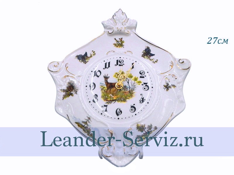 картинка Часы настенные гербовые 27 см Мэри-Энн (Mary-Anne), Охотничьи сюжеты 20198125-0363 Leander от интернет-магазина Leander Serviz