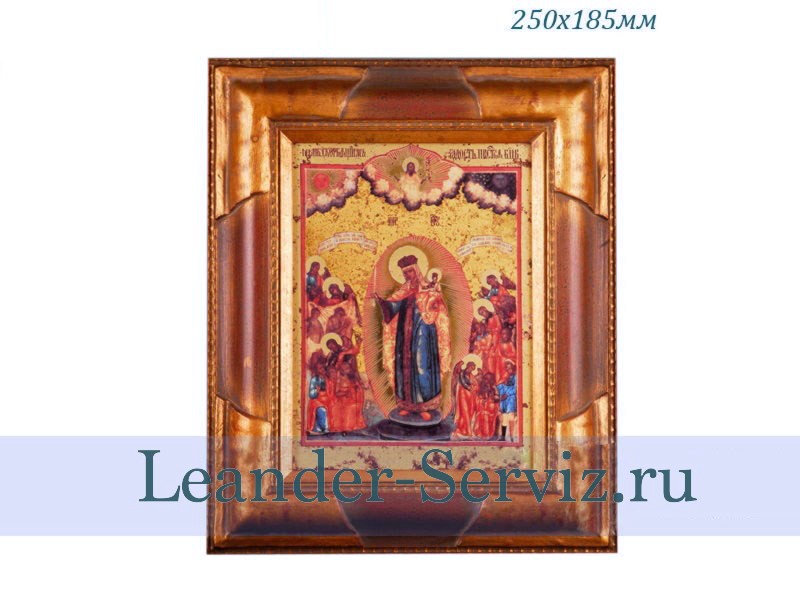 картинка Икона на фарфоре в деревянной раме 250х185 мм, Всех скорбящих радость 20198848-0563 Leander от интернет-магазина Leander Serviz