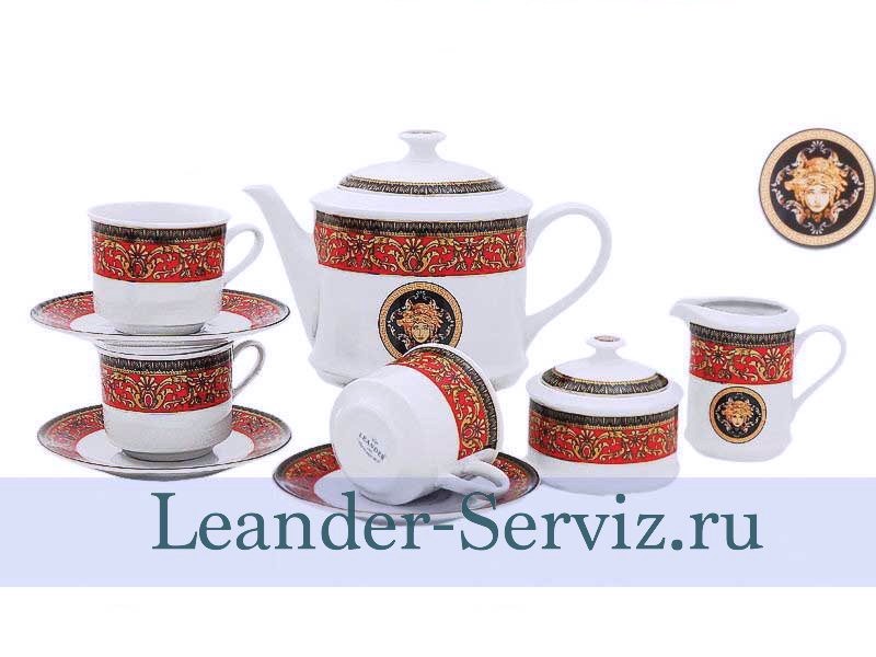 картинка Чайный сервиз 12 персон Сабина, Версаче, Красная лента 02160726-B979 Leander от интернет-магазина Leander Serviz