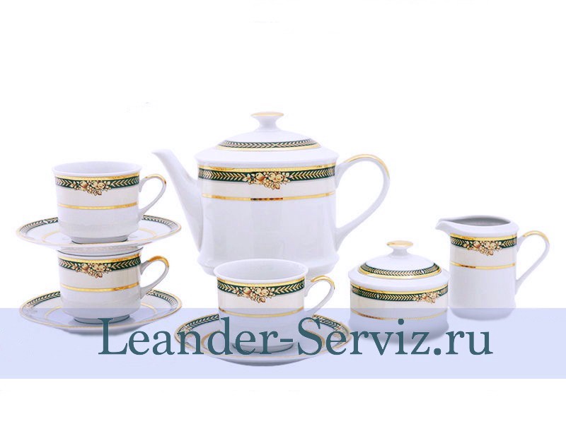 картинка Чайный сервиз 12 персон Сабина, Фрукты на зеленой ленте 02160726-0711 Leander от интернет-магазина Leander Serviz