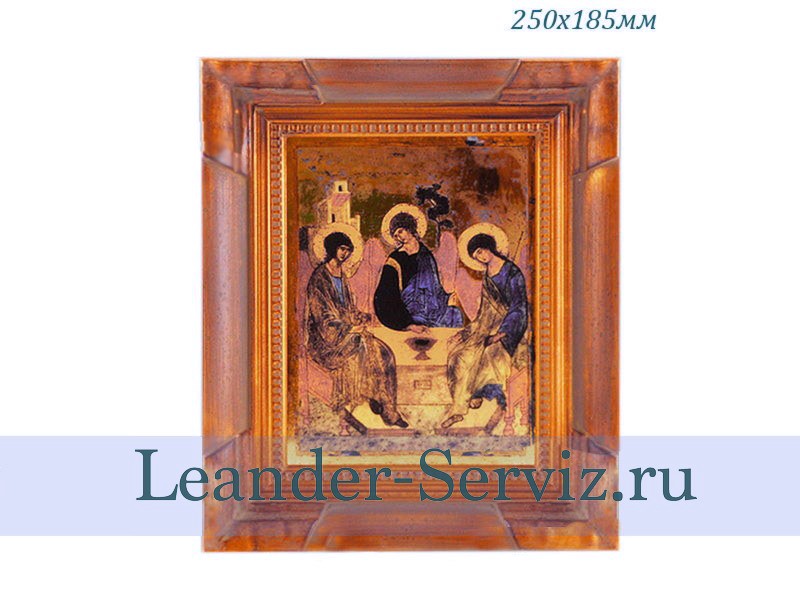 картинка Икона на фарфоре в деревянной раме 250 х185 мм, Троица 20198849-1567 Leander от интернет-магазина Leander Serviz