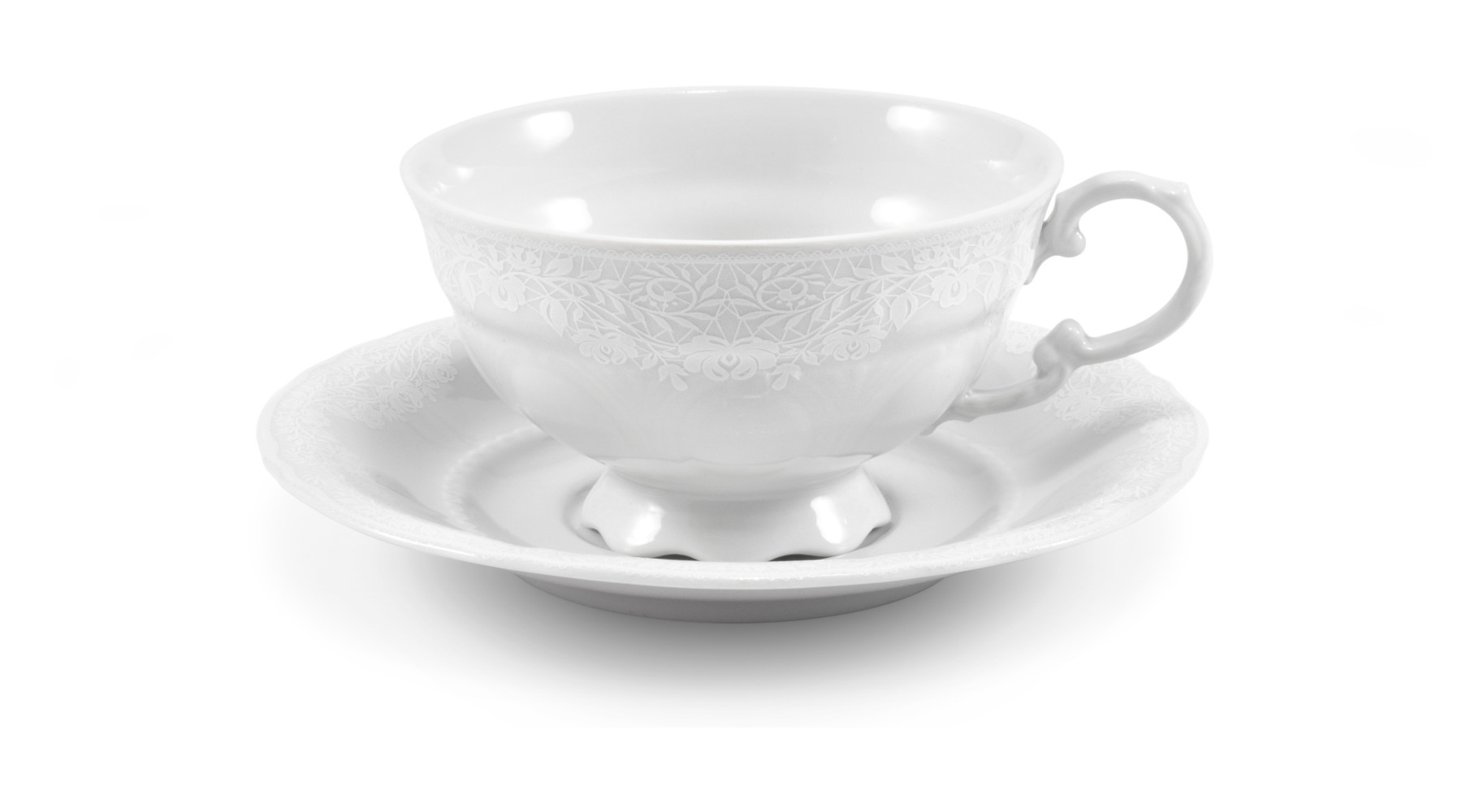 картинка Чайный сервиз 6 персон Соната, Белый узор 07160725-3001 Leander от интернет-магазина Leander Serviz