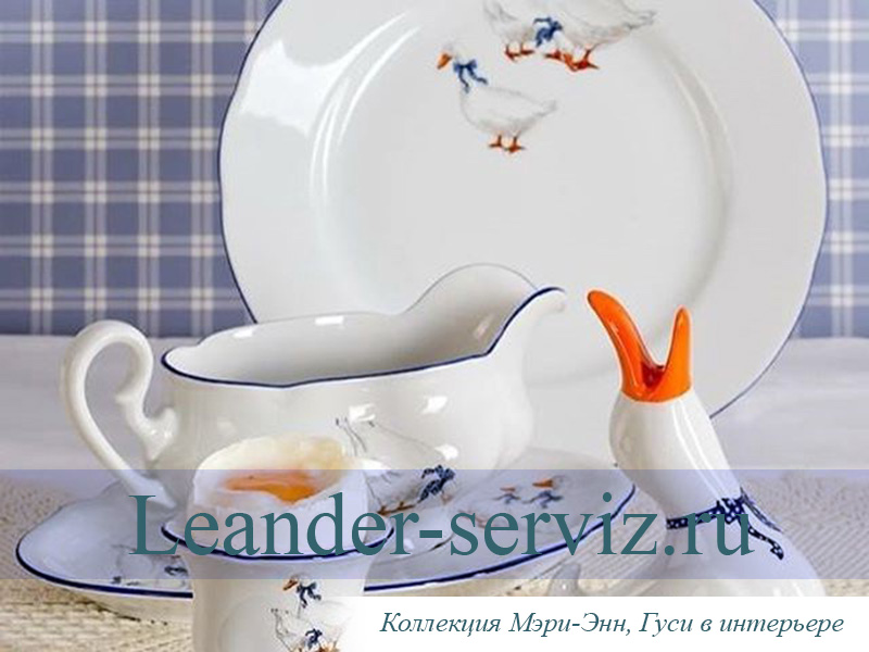 картинка Набор тарелок 6 персон 18 предметов Верона (Verona), Гуси 67160119-0807 Leander от интернет-магазина Leander Serviz