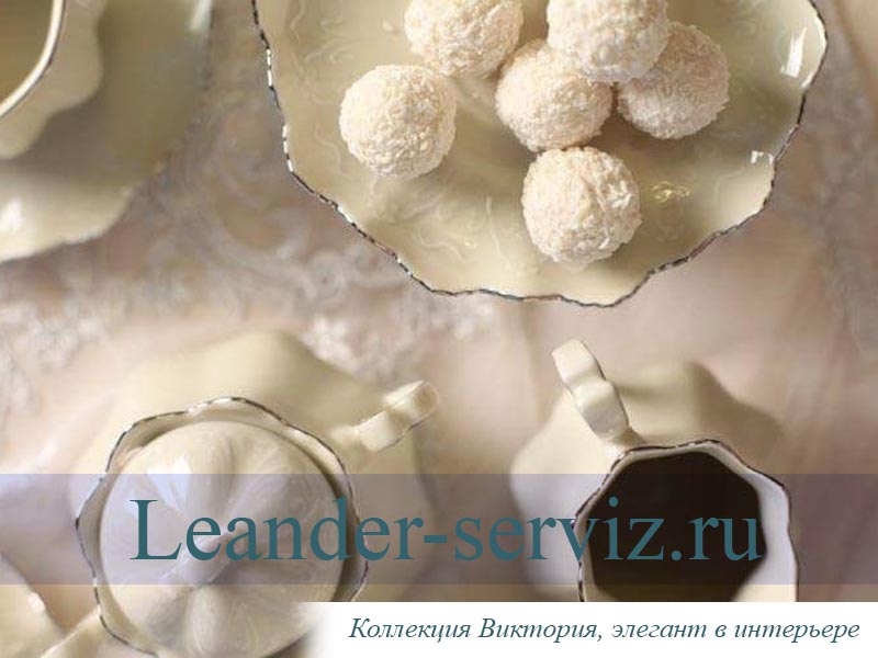 картинка Чайная пара 200 мл Виктория (Victoria), Элегант, слоновая кость 62520415-2215 Leander от интернет-магазина Leander Serviz