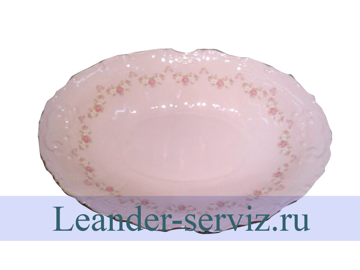 картинка Блюдо овальное 26см, Соната, Мелкие цветы, розовый фарфор 06211511-0158 Leander от интернет-магазина Leander Serviz