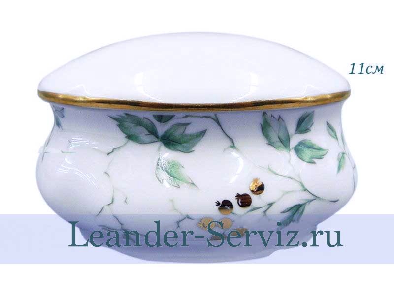 картинка Чайница овальная 11 см Мэри-Энн, Зеленые листья 03115054-1381 Leander от интернет-магазина Leander Serviz