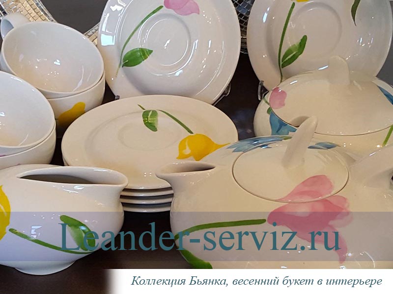 картинка Набор квадратных тарелок 12 персон 36 предметов Бьянка (Byanka), Весенний букет 69160119-1036x2 Leander от интернет-магазина Leander Serviz