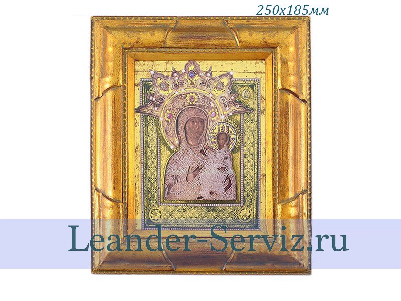 картинка Икона на фарфоре в деревянной раме 250 х185 мм, Тихвинская 20198848-0607 Leander от интернет-магазина Leander Serviz