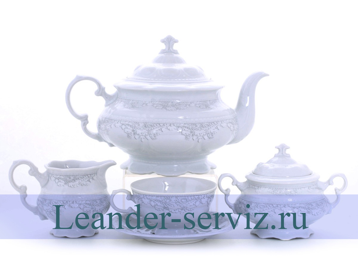 картинка Чайный сервиз 12 персон Соната, Серый узор 07160726-3002 Leander от интернет-магазина Leander Serviz