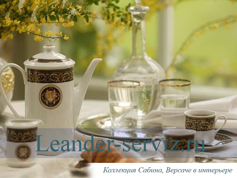 картинка Тарелка столовая 25 см Сабина, Версаче (6 штук) 02160125-172B Leander от интернет-магазина Leander Serviz