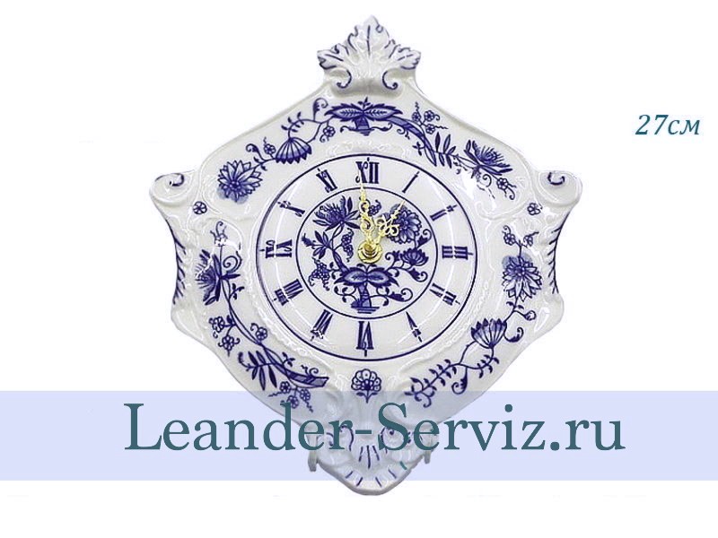 картинка Часы настенные гербовые 27 см Мэри-Энн (Mary-Anne), Гжель 20198125-0055 Leander от интернет-магазина Leander Serviz