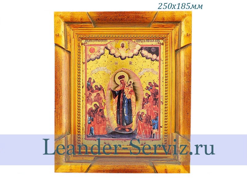 картинка Икона на фарфоре в деревянной раме 250х185 мм, Всех скорбящих радости 20198849-0563 Leander от интернет-магазина Leander Serviz