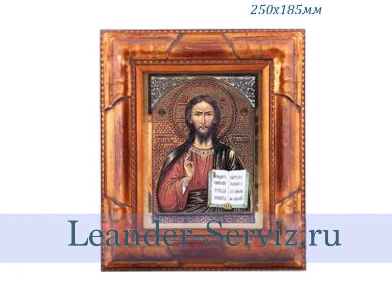 картинка Икона на фарфоре в деревянной раме 250х185 мм, Спаситель 20198848-1263 Leander от интернет-магазина Leander Serviz