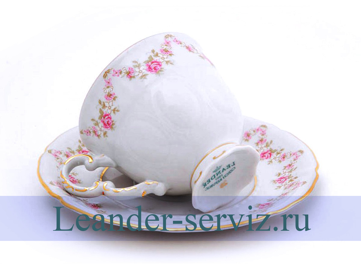 картинка Чашка высокая с блюдцем 150 мл, Соната, Мелкие цветы 07120414-0158k Leander от интернет-магазина Leander Serviz