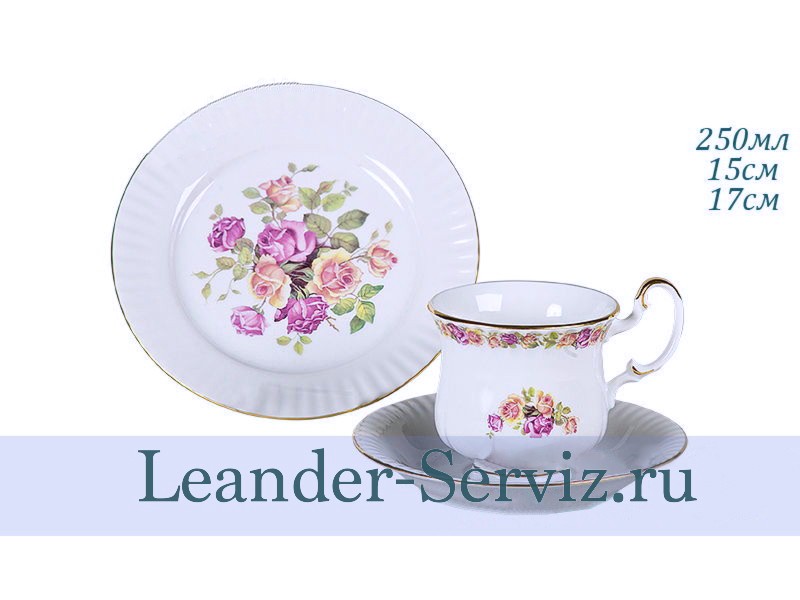 картинка Сервиз для завтрака 3 предмета Моника (Monica), Розы 28130815-0758 Leander от интернет-магазина Leander Serviz