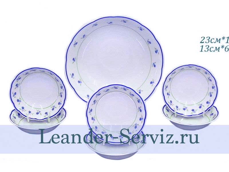 картинка Набор салатников 7 предметов Мэри-Энн (Mary-Anne), Синие цветы 03161416-0887 Leander от интернет-магазина Leander Serviz