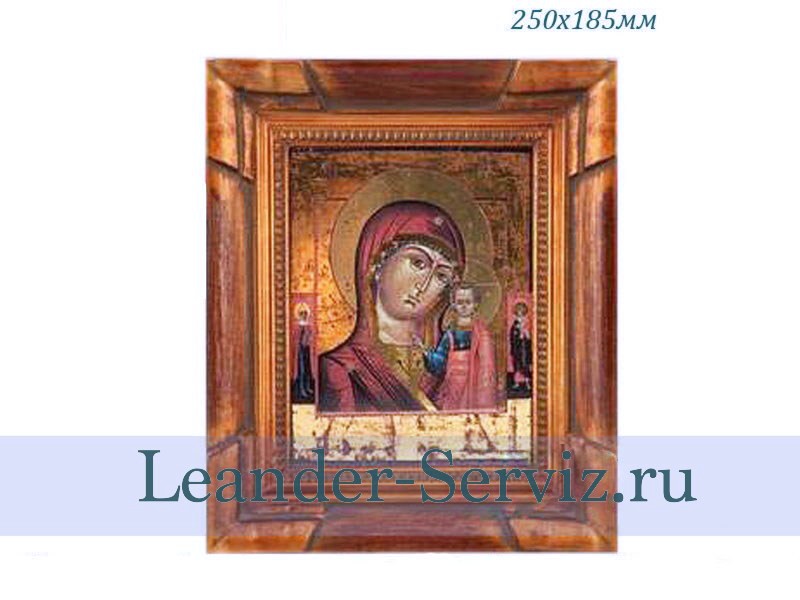 картинка Икона на фарфоре в деревянной раме 250х185 мм, Казанская 20198849-0564 Leander от интернет-магазина Leander Serviz
