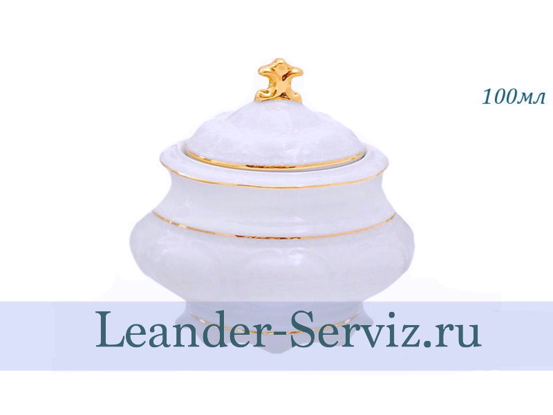 картинка Сахарница без ручек 100 мл Соната (Sonata), Отводка золото 07120903-1139 Leander от интернет-магазина Leander Serviz