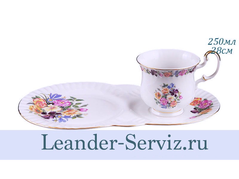 картинка Сервиз для завтрака 2 предмета Моника (Monica), Букет цветов 28120815-0773 Leander от интернет-магазина Leander Serviz