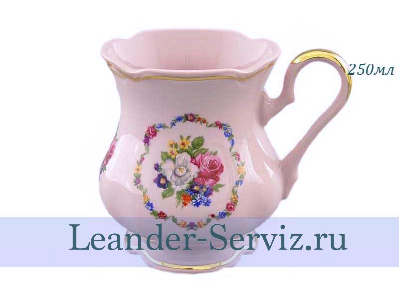 картинка Кружка 250 мл Полевые цветы, розовый фарфор 03214013-0008 Leander от интернет-магазина Leander Serviz