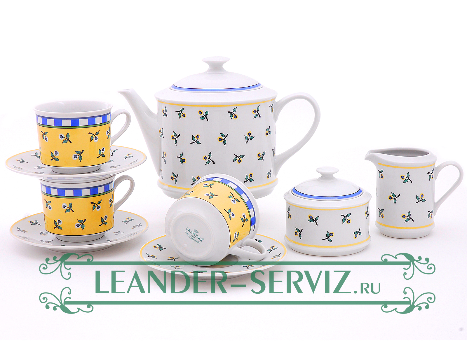 картинка Чайный сервиз 6 персон Сабина, Мелкие цветы 02160725-0317 Leander от интернет-магазина Leander Serviz