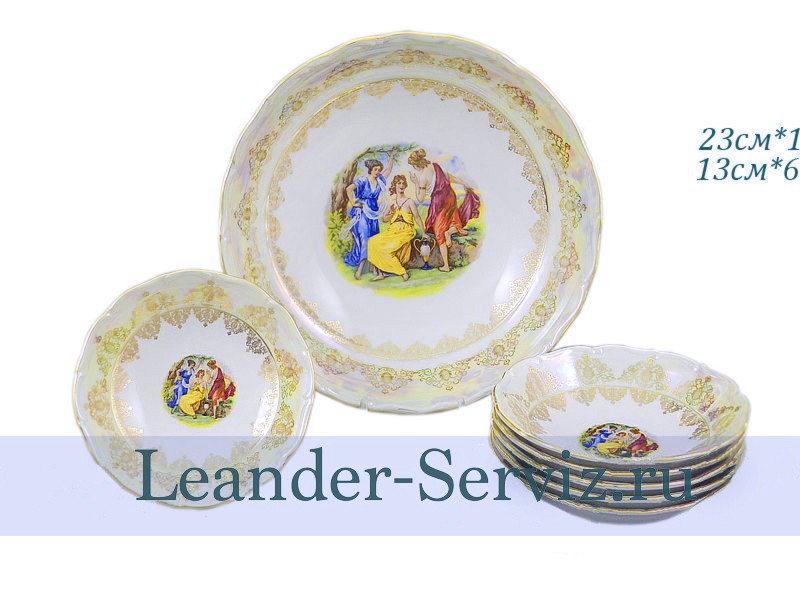 картинка Набор салатников 7 предметов Верона (Verona), Мадонна, золото 67161416-1907 Leander от интернет-магазина Leander Serviz