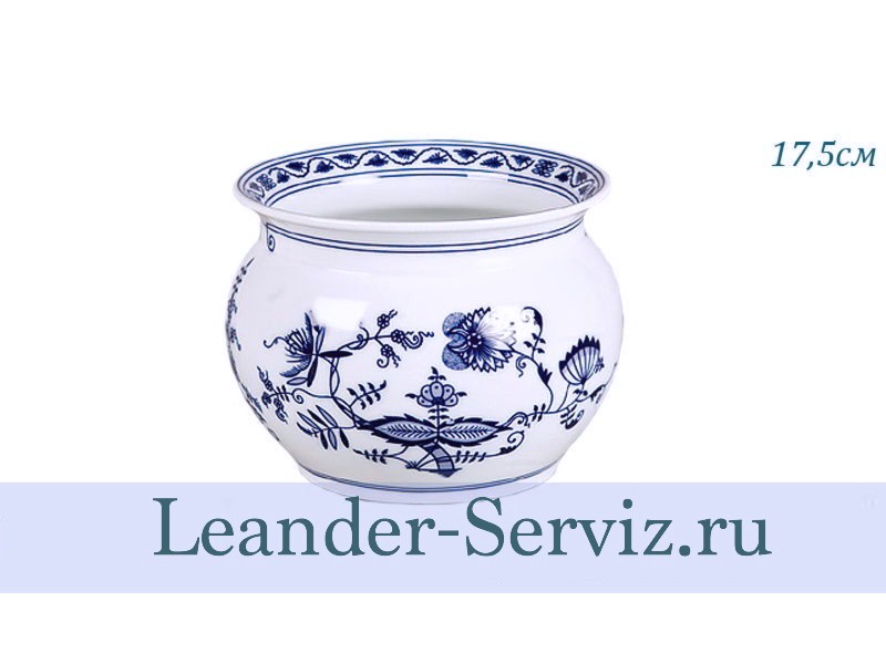 картинка Кашпо 17,5 см, Гжель 20118447-0055 Leander от интернет-магазина Leander Serviz