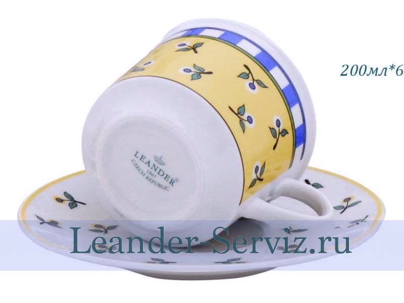 картинка Чайные пары 200 мл Сабина (Sabina), Мелкие цветы (6 пар) 02160415-0317 Leander от интернет-магазина Leander Serviz
