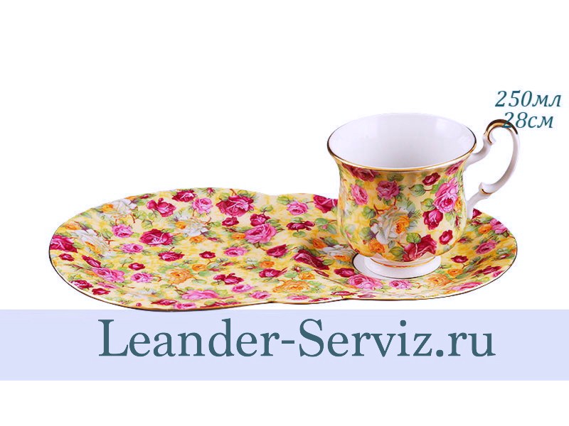 картинка Сервиз для завтрака 2 предмета Моника (Monica), Цветы 28120815-0977 Leander от интернет-магазина Leander Serviz