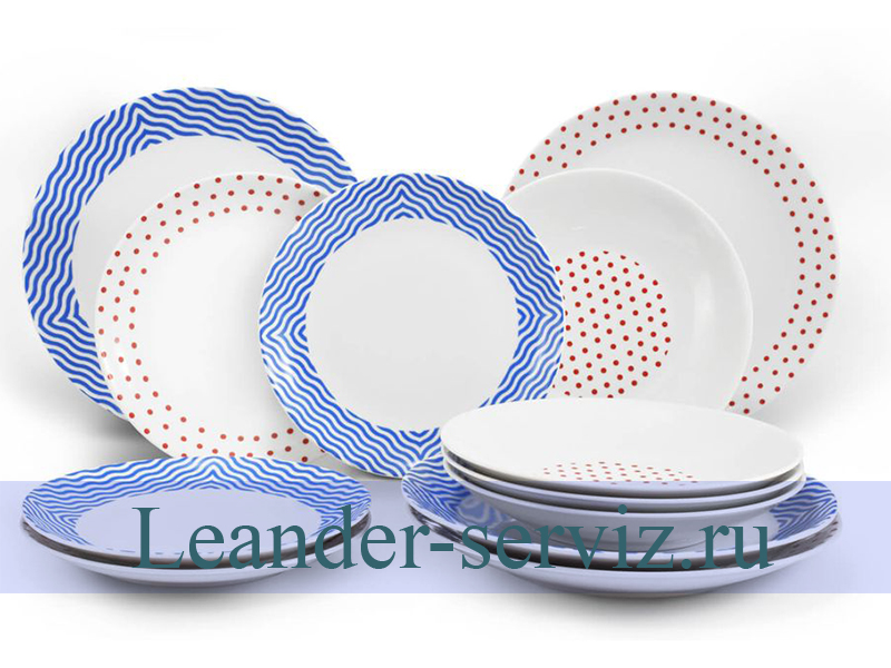 картинка Набор тарелок 4 персоны 12 предметов, BeFree, 71160120-2826 Leander от интернет-магазина Leander Serviz