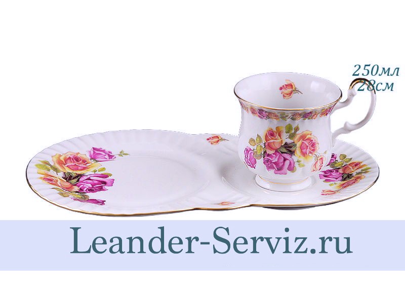 картинка Сервиз для завтрака 2 предмета Моника (Monica), Розы 28120815-0758 Leander от интернет-магазина Leander Serviz