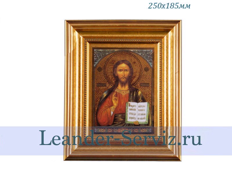 картинка Икона на фарфоре в деревянной раме 250 х185 мм, Спаситель 1 20198851-1263 Leander от интернет-магазина Leander Serviz