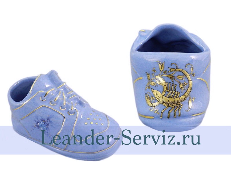 картинка Ботиночек Знаки зодиака, Скорпион, Голубой 20318723-J100 Leander от интернет-магазина Leander Serviz