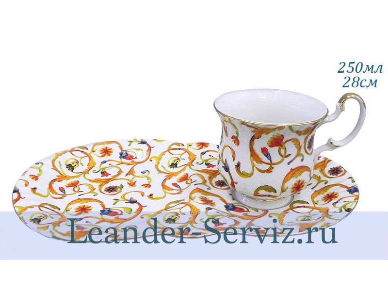 картинка Сервиз для завтрака 2 предмета Моника (Monica), Цветочный узор 28120815-0793 Leander от интернет-магазина Leander Serviz