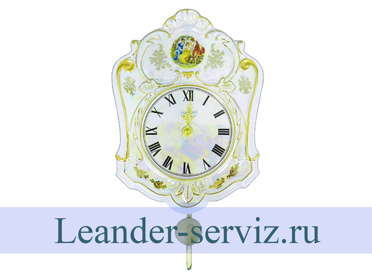 картинка Часы настенные 25 см с маятником, Якубов дизайн, Мадонна, перламутр 20118185-0676 Leander от интернет-магазина Leander Serviz