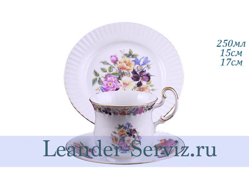 картинка Сервиз для завтрака 3 предмета Моника (Monica), Букет цветов 28130815-0773 Leander от интернет-магазина Leander Serviz