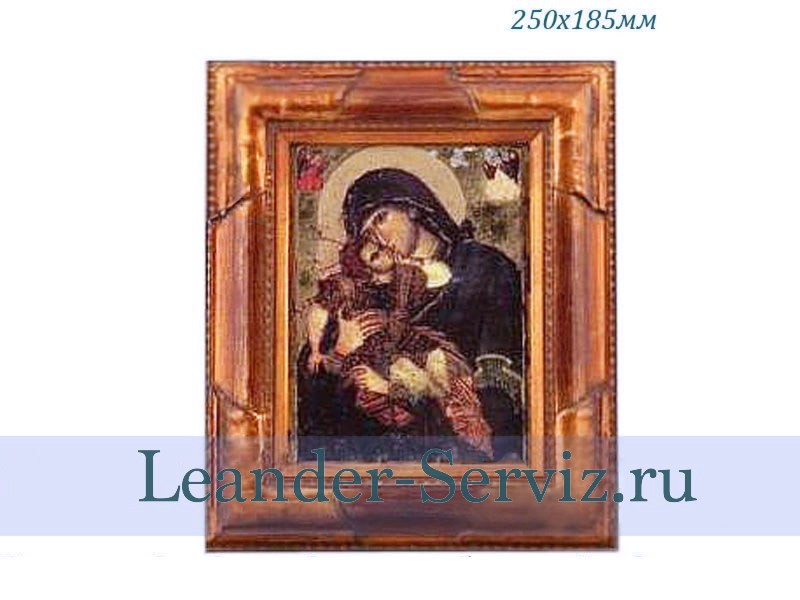 картинка Икона на фарфоре в деревянной раме 250х185 мм, Владимирская 20198848-0562 Leander от интернет-магазина Leander Serviz