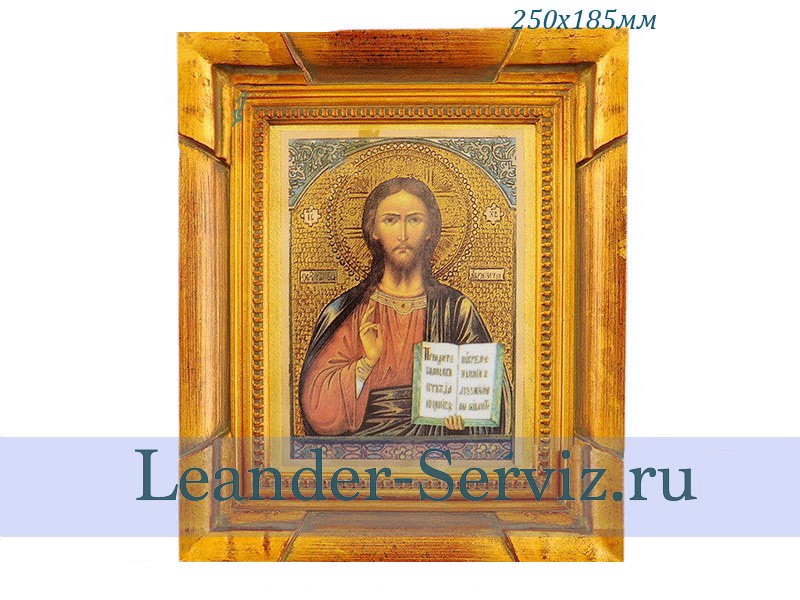 картинка Икона на фарфоре в деревянной раме 250 х185 мм, Спаситель 20198849-1263 Leander от интернет-магазина Leander Serviz