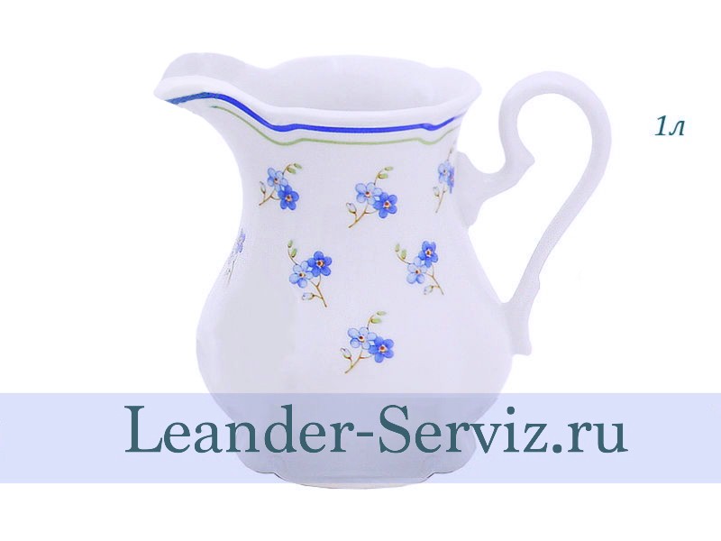 картинка Молочник высокий 1 л Мэри-Энн (Mary-Anne), Синие цветы 03110819-0887 Leander от интернет-магазина Leander Serviz