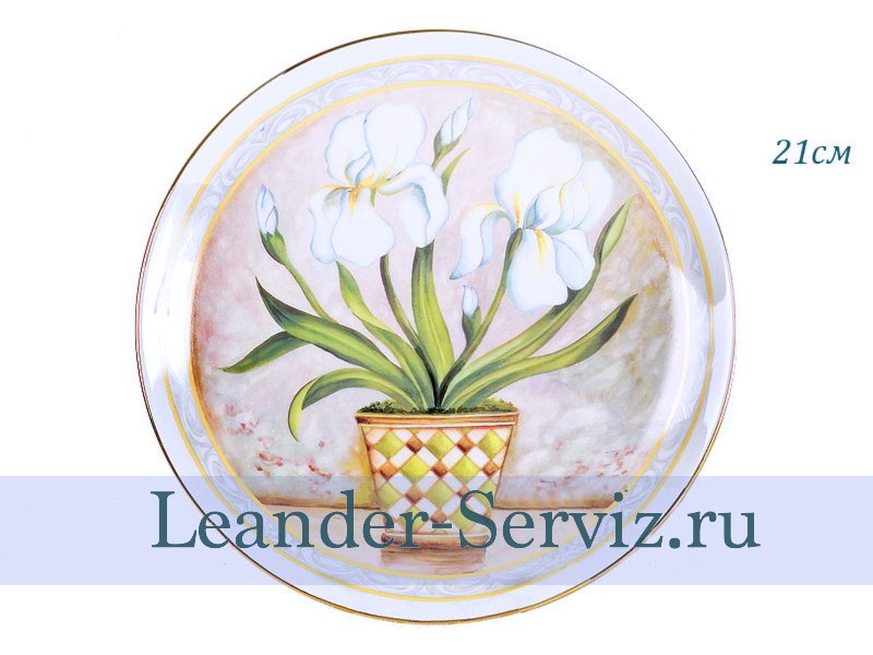 картинка Тарелка настенная 21 см, Домашний цветок 02110141-118B Leander от интернет-магазина Leander Serviz