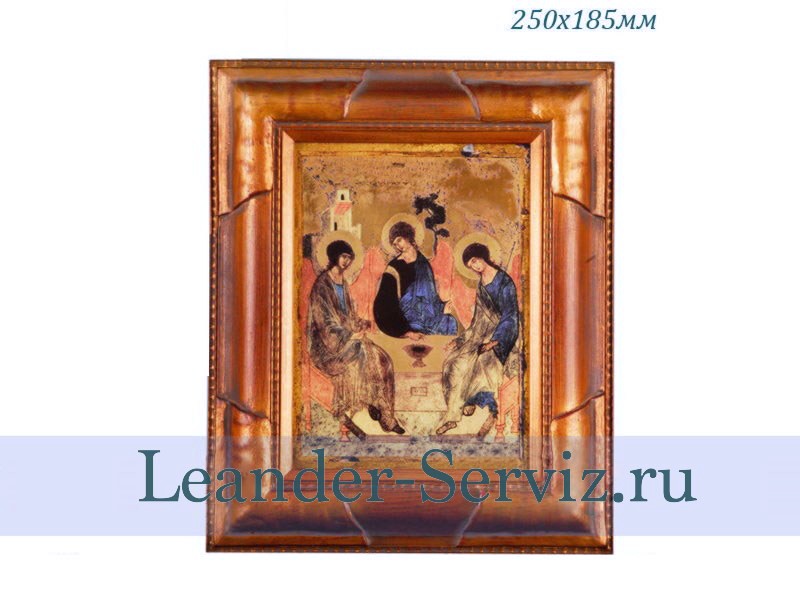 картинка Икона на фарфоре в деревянной раме 250х185 мм, Троица 20198848-1567 Leander от интернет-магазина Leander Serviz