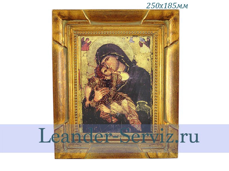 картинка Икона на фарфоре в деревянной раме 250 х185 мм, Владимирская 20198849-0562 Leander от интернет-магазина Leander Serviz