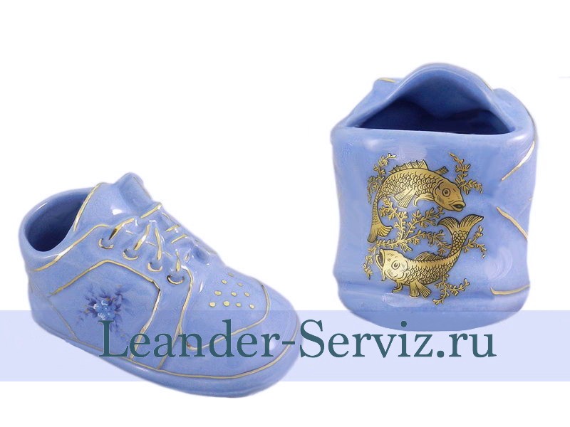 картинка Ботиночек Знаки зодиака, Рыбы, Голубой 20318723-B100 Leander от интернет-магазина Leander Serviz