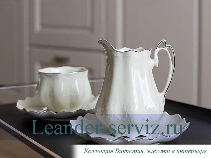 картинка Чайная пара 200 мл Виктория (Victoria), Элегант, слоновая кость 62520415-2215 Leander от интернет-магазина Leander Serviz