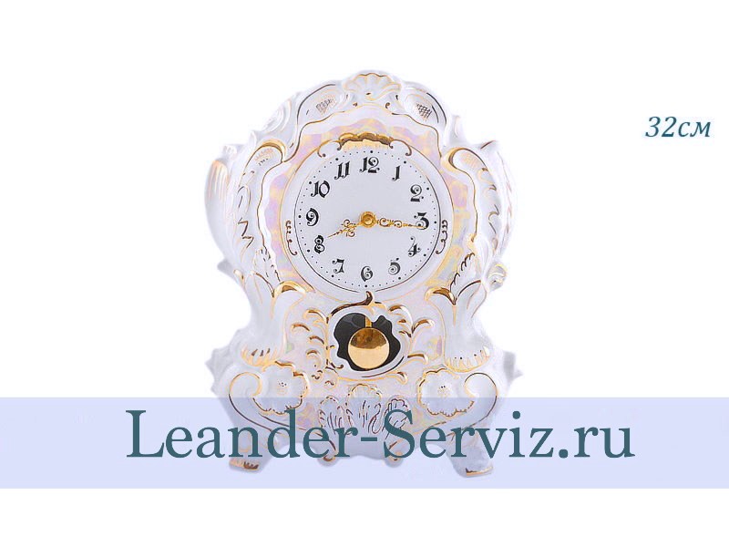 картинка Часы каминные 32 см, Перламутр, отводка золото 20198135-7002 Leander от интернет-магазина Leander Serviz