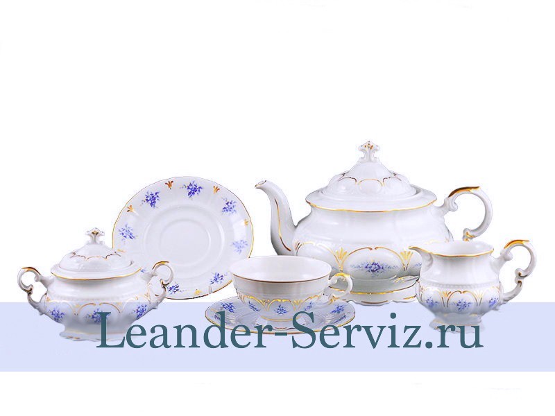 картинка Чайный сервиз 12 персон Соната, Голубые цветы 07160726-0009 Leander от интернет-магазина Leander Serviz
