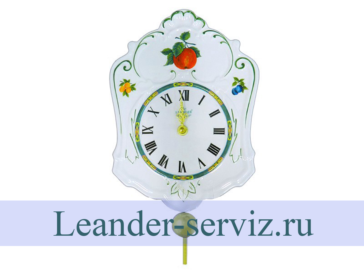 картинка Часы настенные 25 см с маятником, Якубов дизайн, Фруктовый сад 20118185-080H Leander от интернет-магазина Leander Serviz