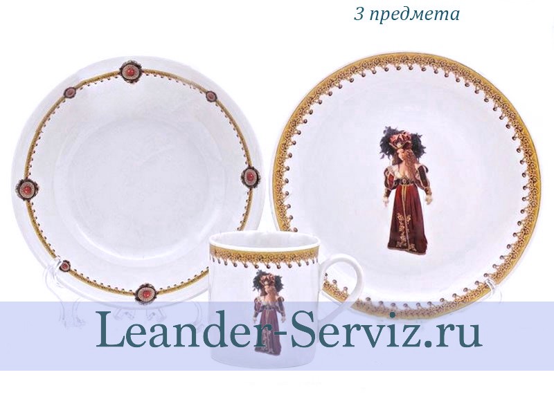картинка Детский набор 3 предмета, Княжна 02130112-2271 Leander от интернет-магазина Leander Serviz