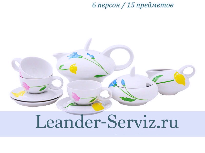 картинка Чайный сервиз 6 персон Тереза, Мане 42160725-1036 Leander от интернет-магазина Leander Serviz